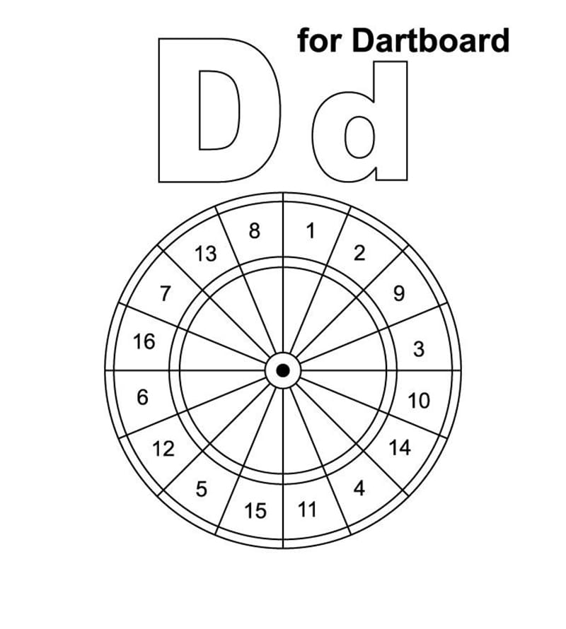 D voor Dartbord