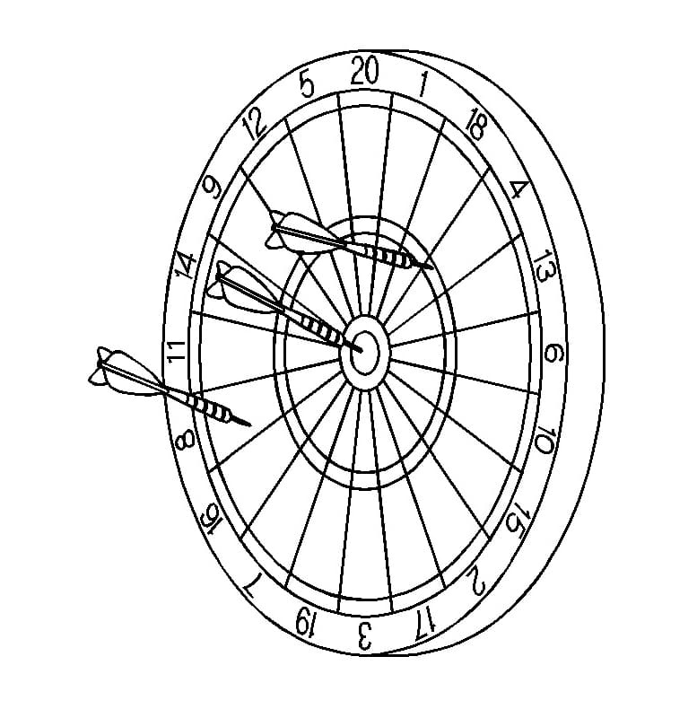Dartbord gratis printen