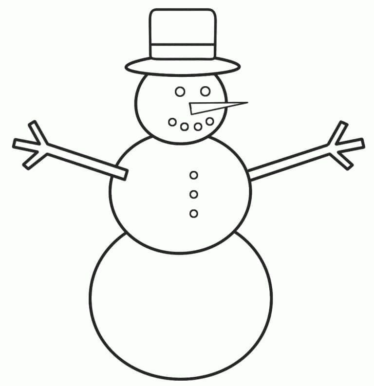 Sneeuwpop Kleurplaten Kinderen Kleurplaat Sneeuwpop Kleurplaten Kinderen Kleurplaat