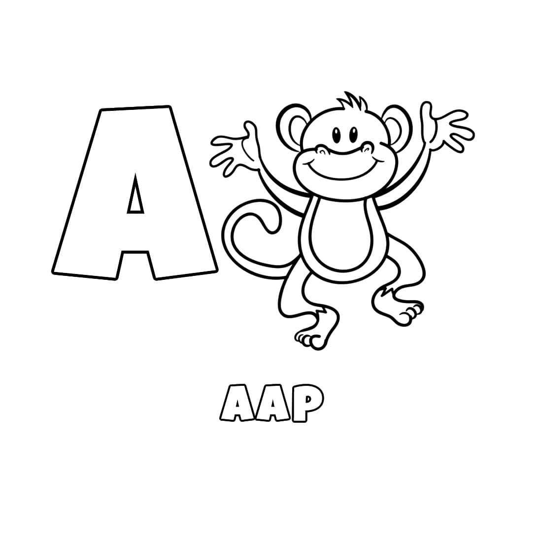 Letter A voor Aap