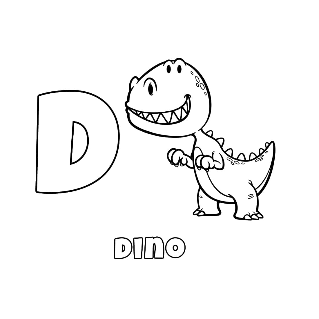 Letter D voor Dino