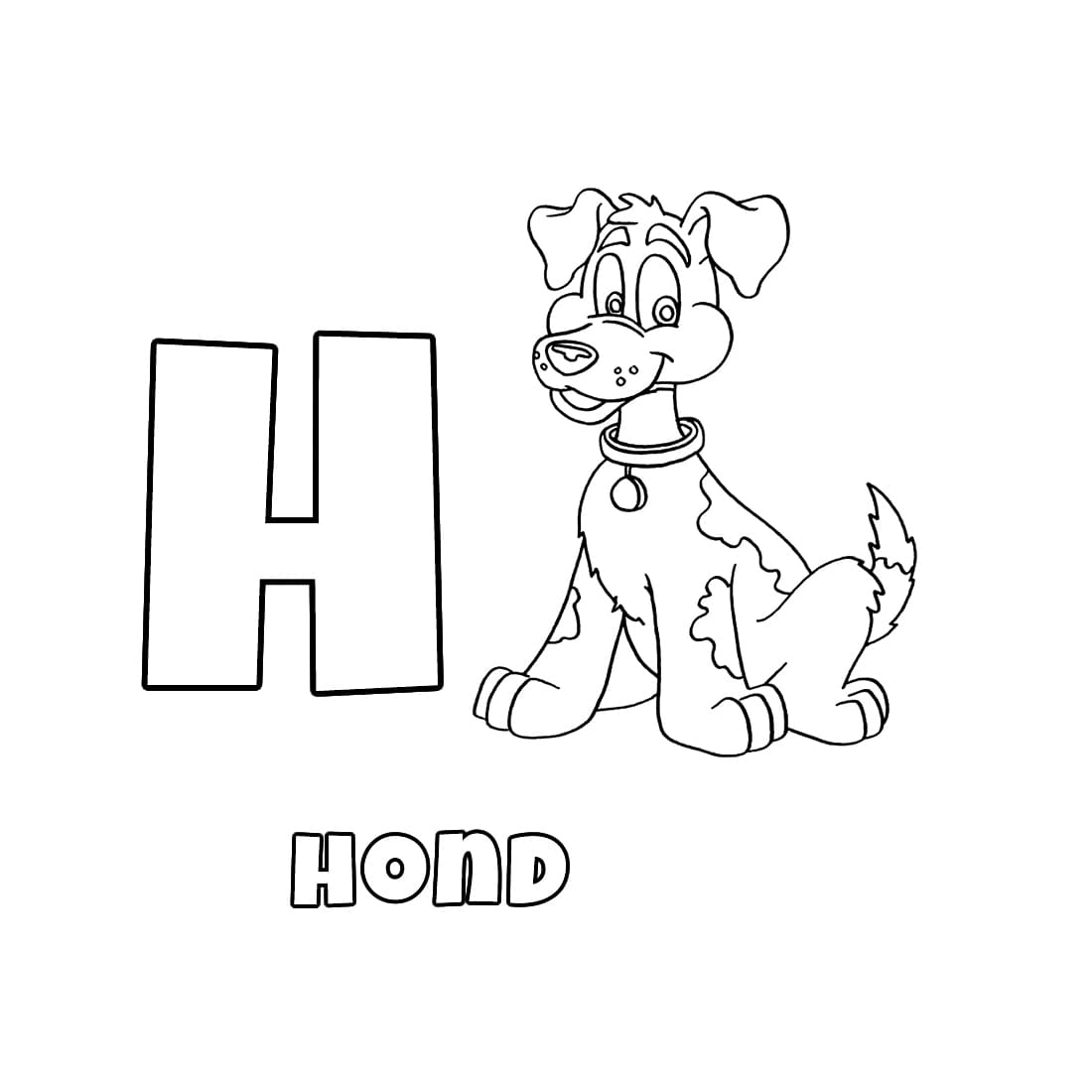 Letter H voor Hond