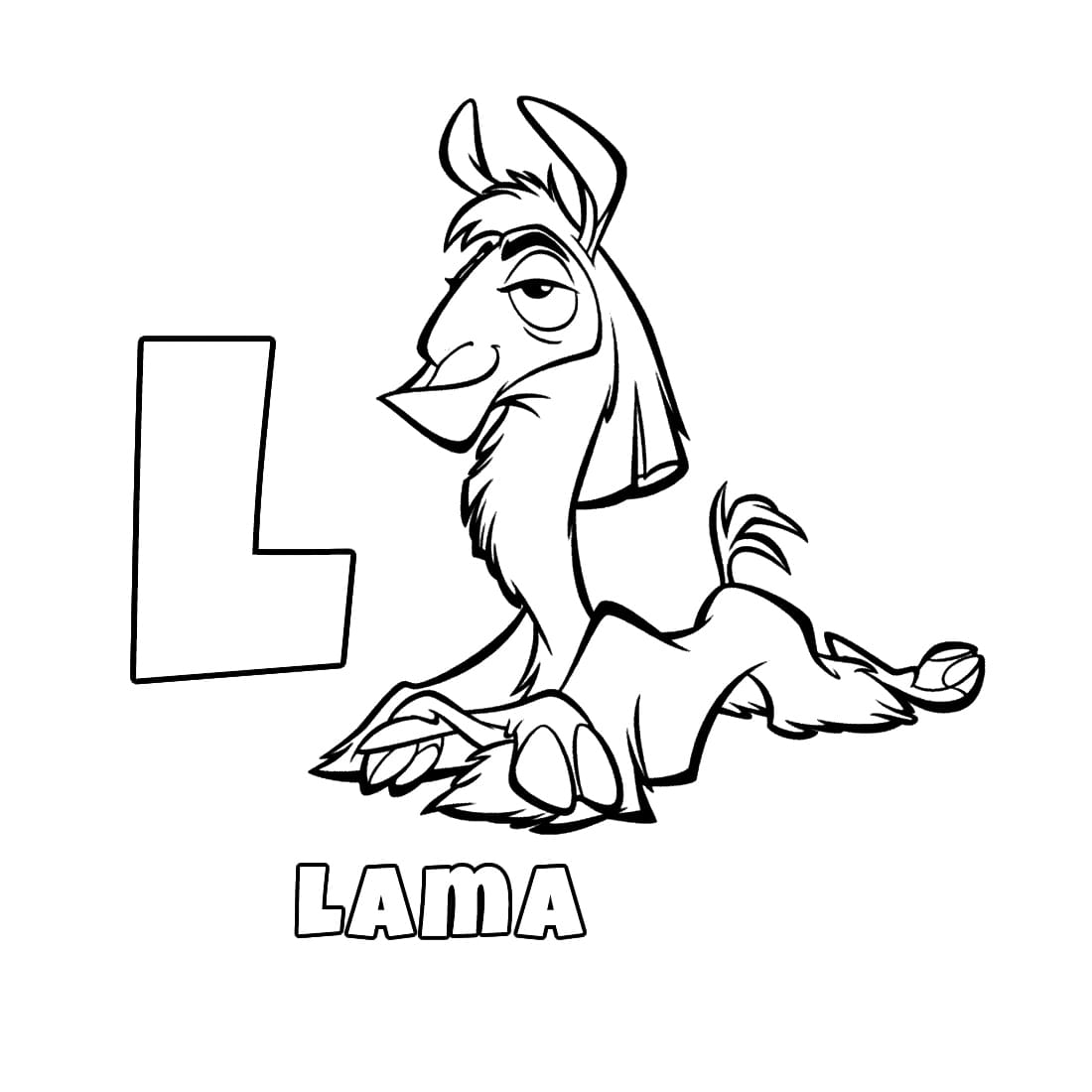 Letter L voor Lama