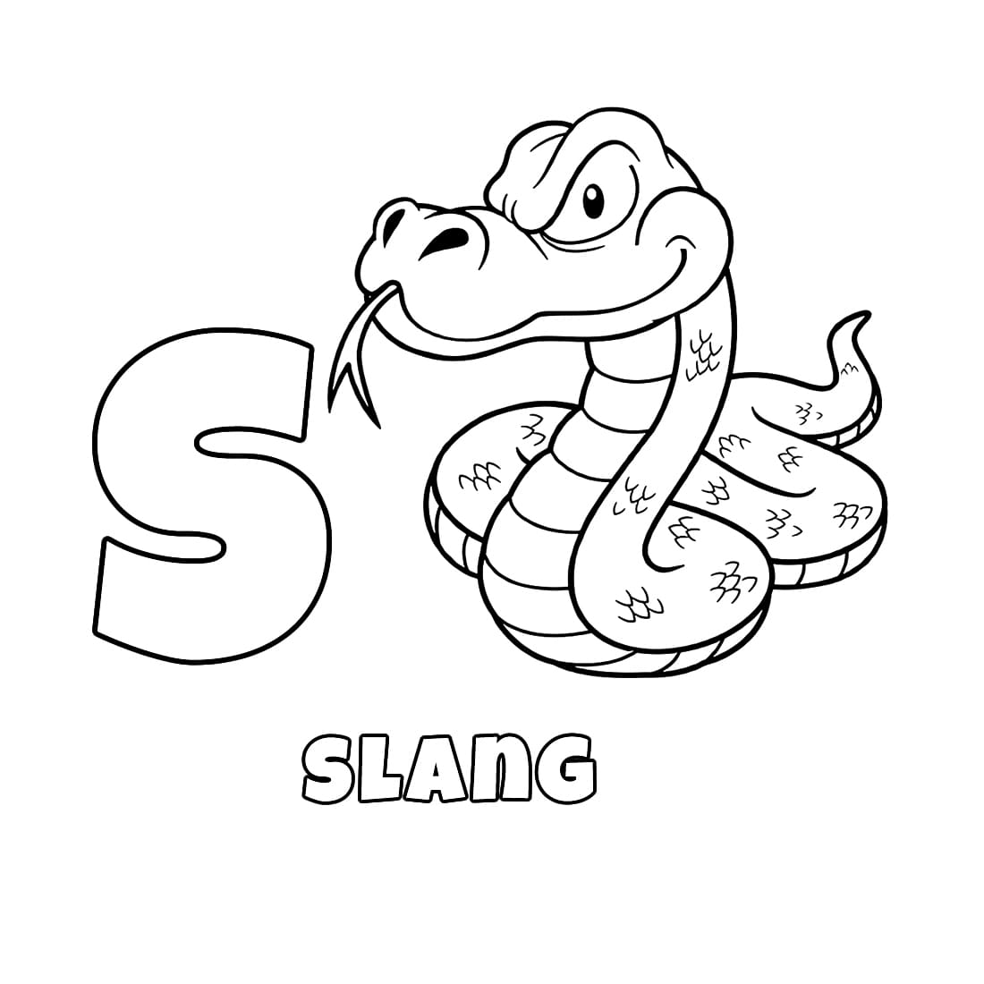 Letter S voor Slang