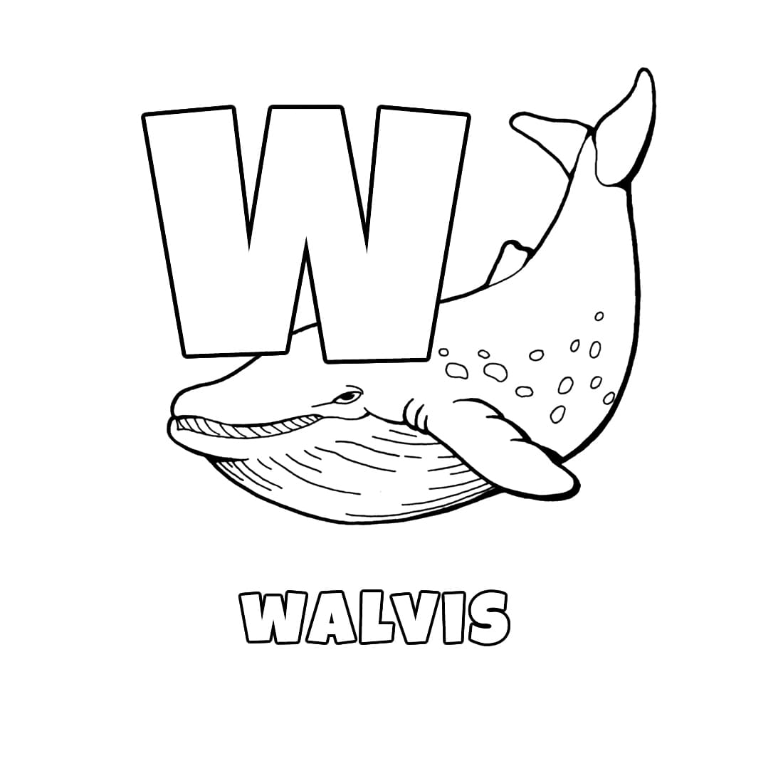 Letter W voor Walvis