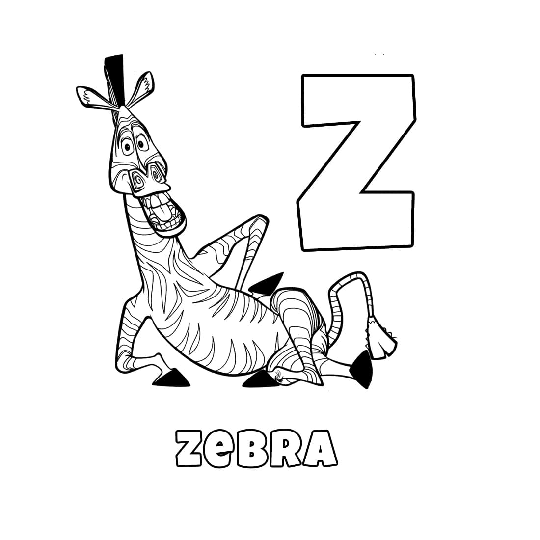 Letter Z voor Zebra