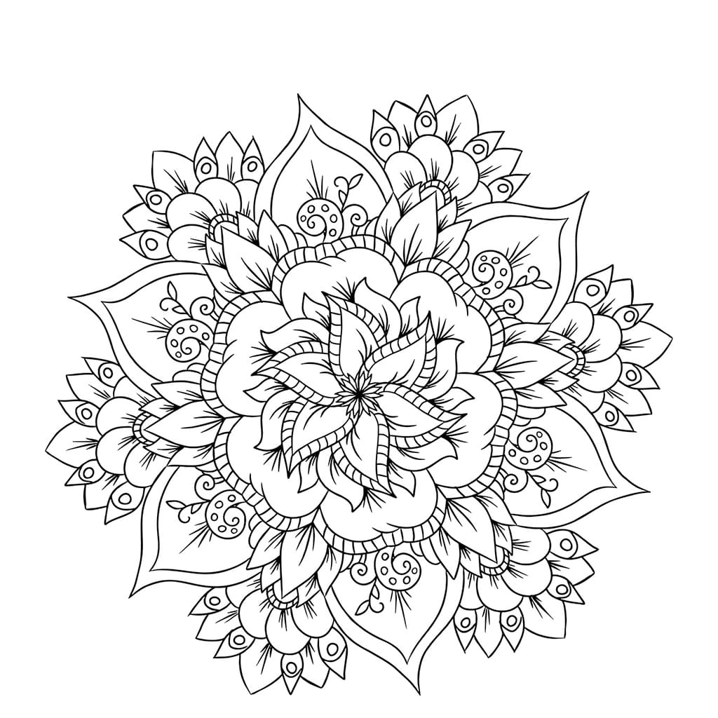 Mandala Bloemen Volwassenen