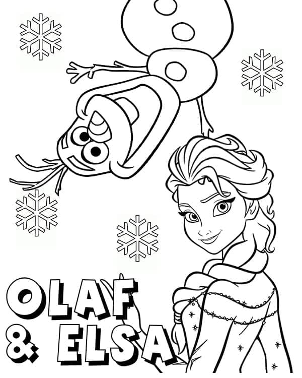 Olaf en Elsa van Frozen