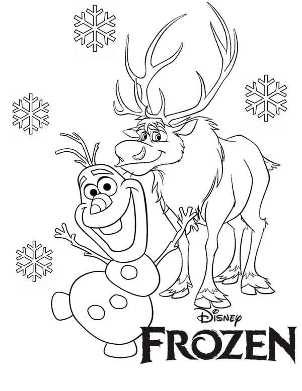 Olaf met Sven van Frozen