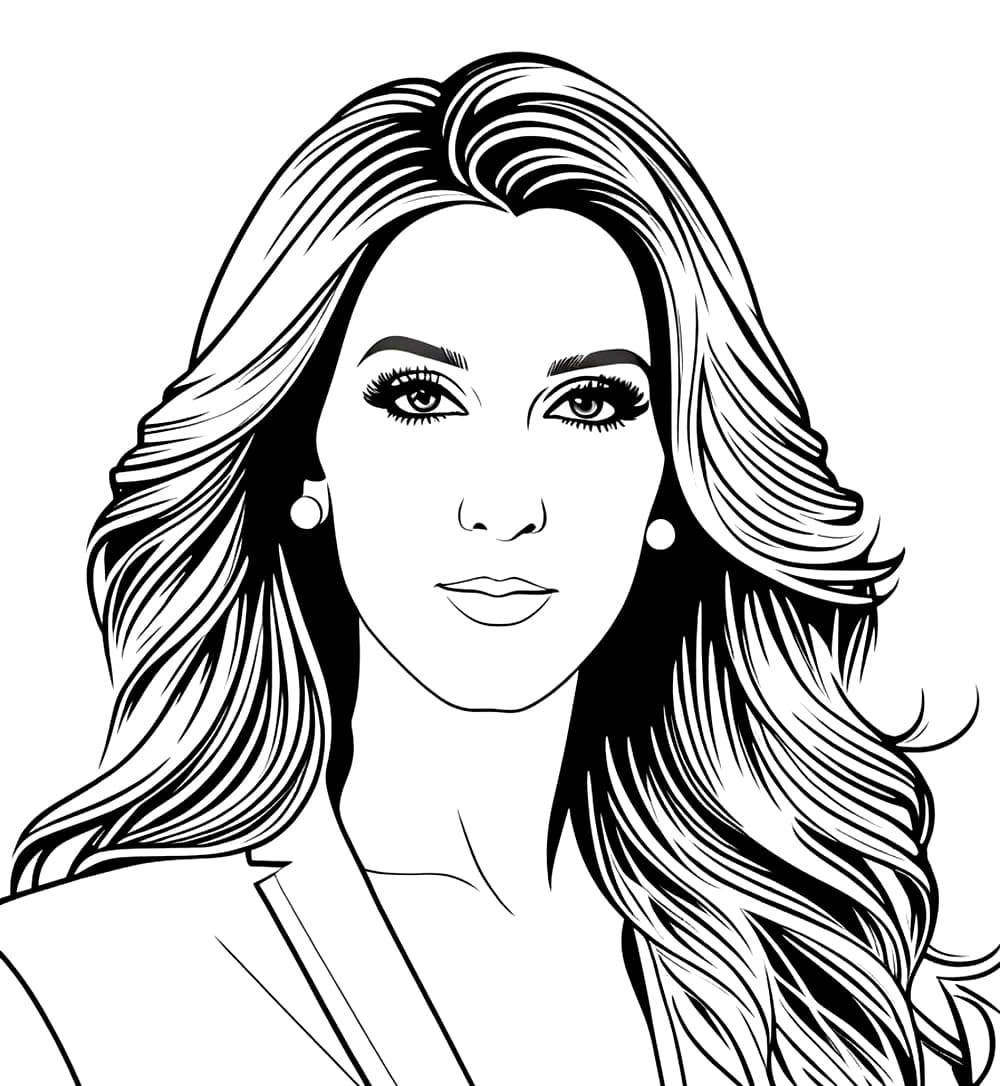 Portret van Celine Dion