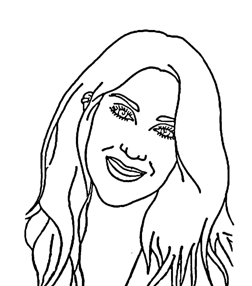 Tekening van Celine Dion die lacht