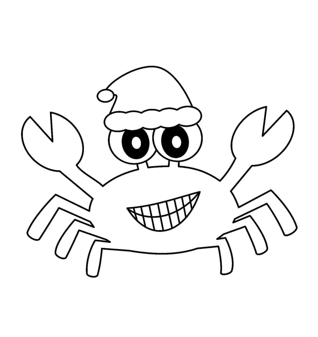 Vrolijke krab in Kerstmis