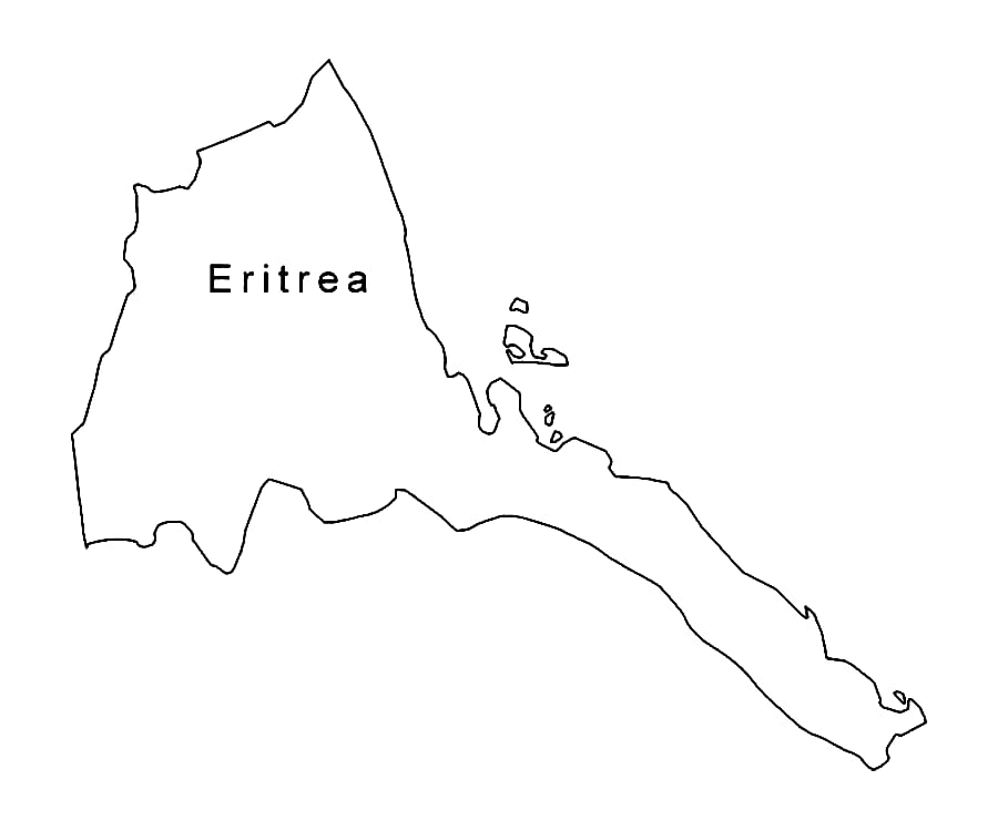 Eritrea kaart gratis