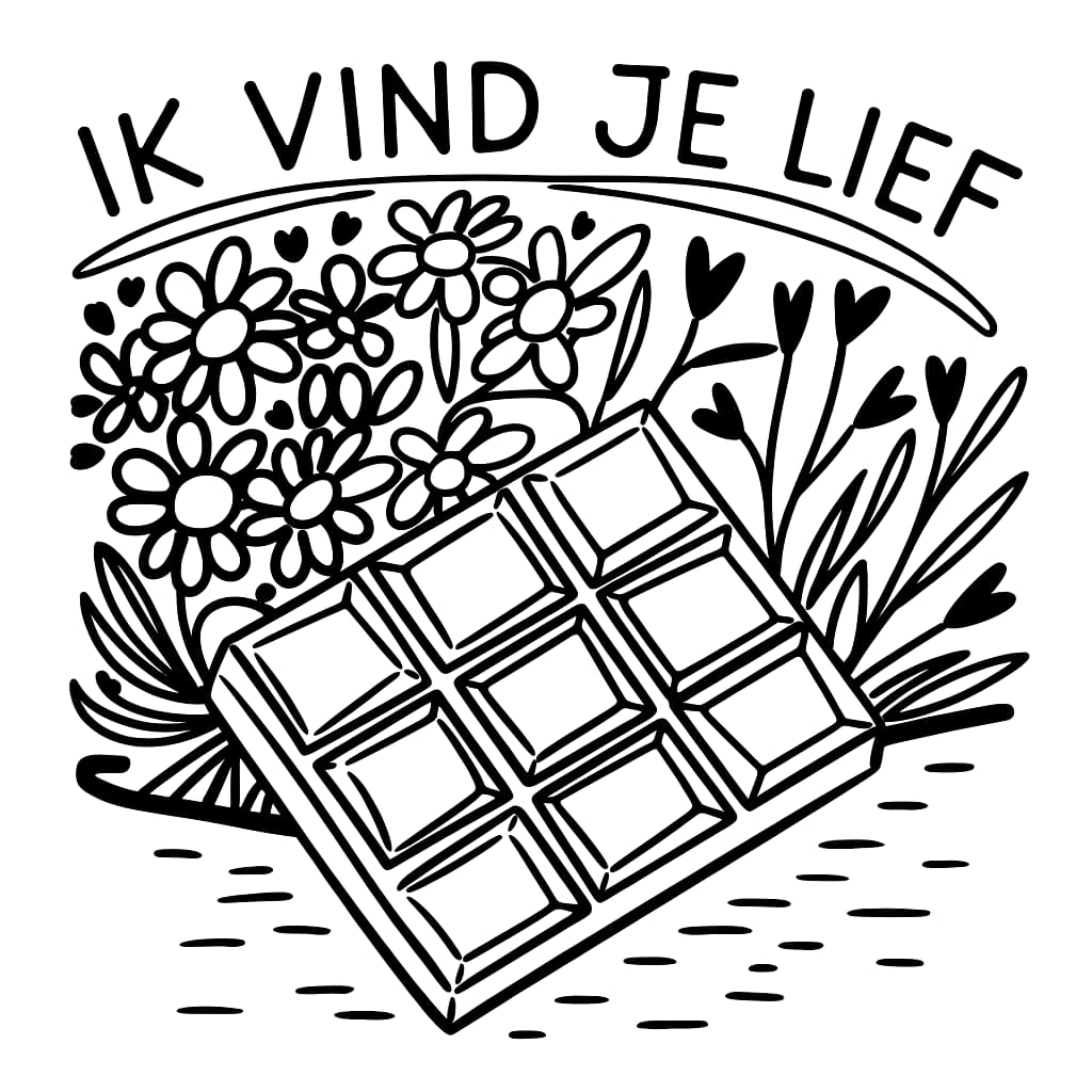 Bloemen en chocolade Ik vind je lief