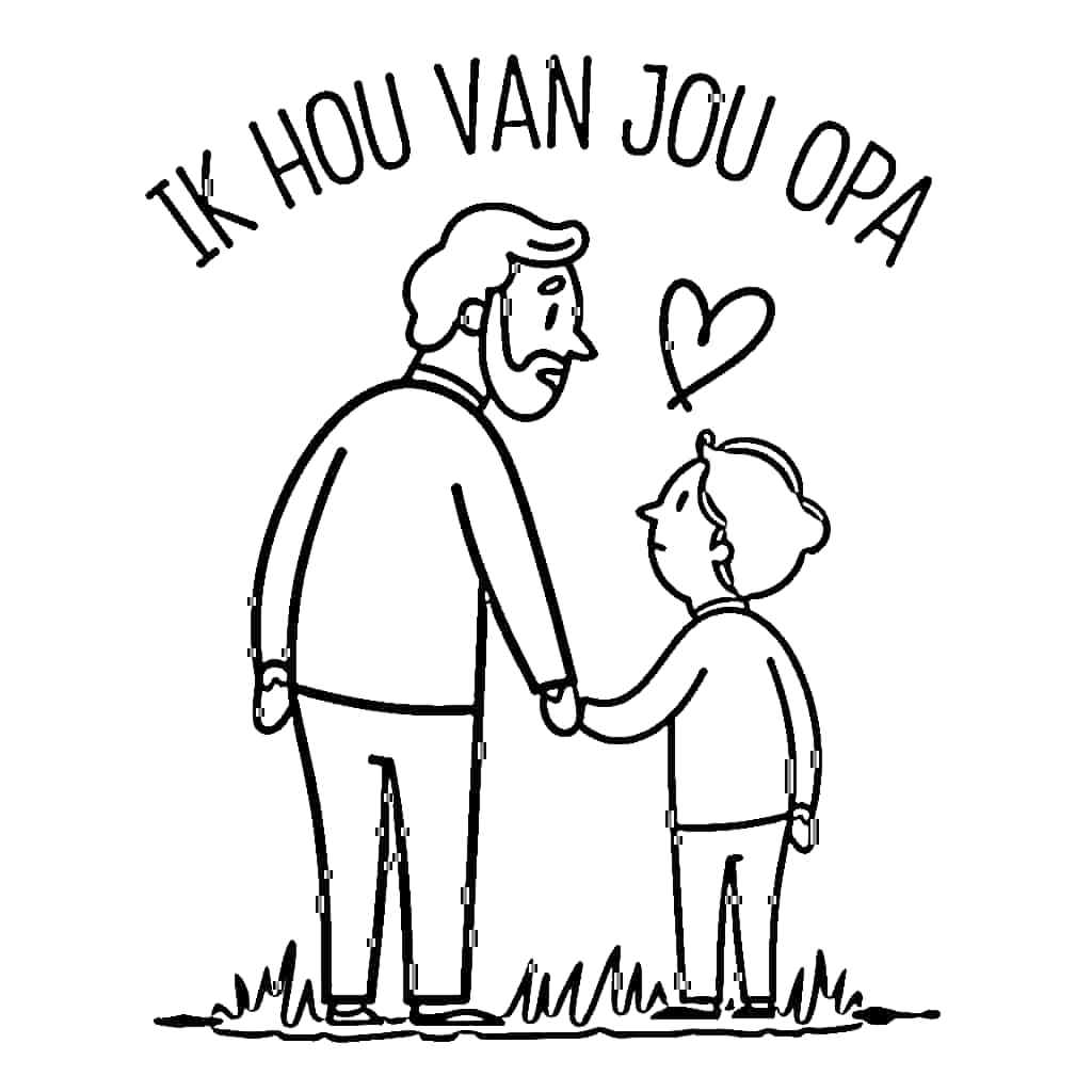 Afdrukbaar Ik hou van jou opa