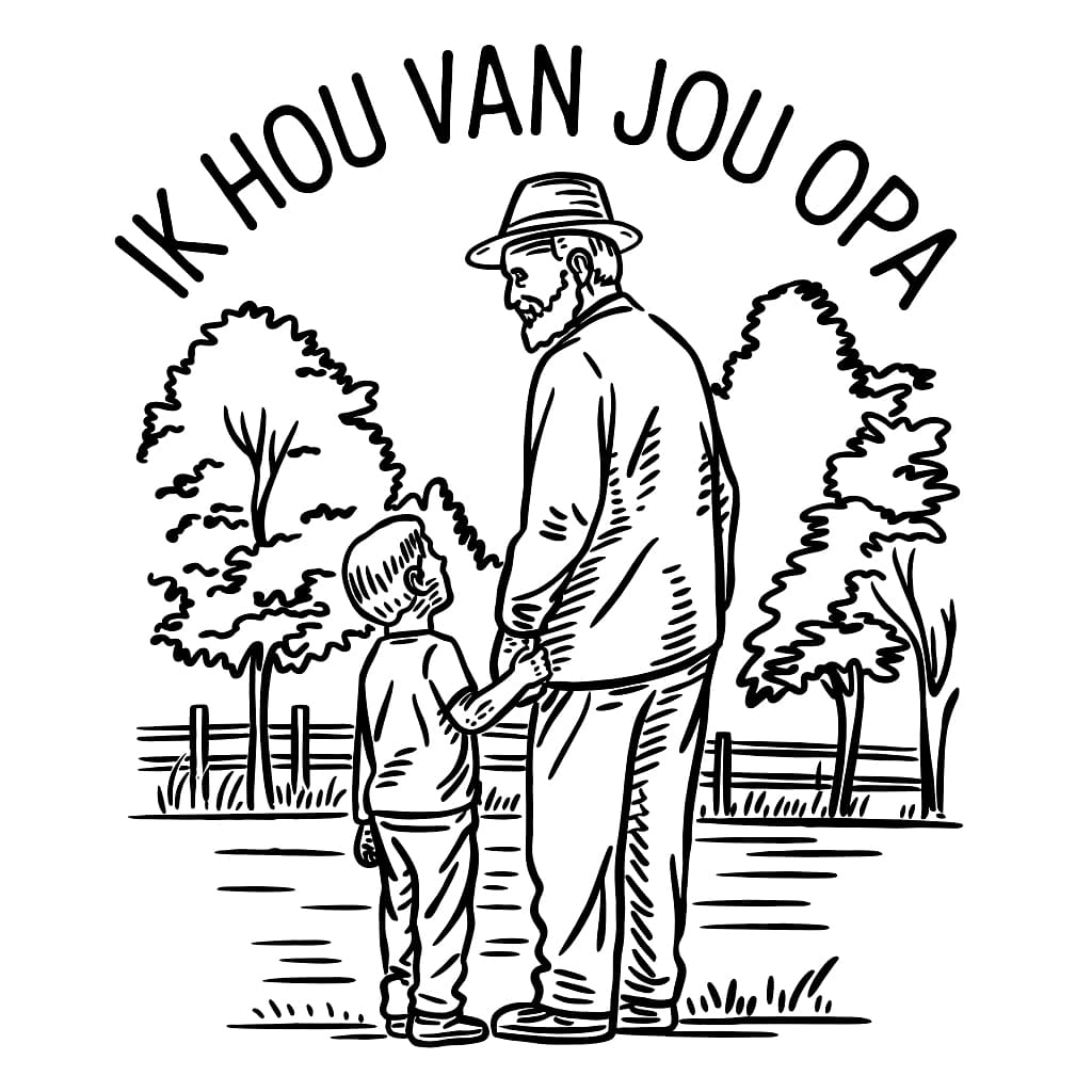 Afdrukbare afbeelding Ik hou van jou opa