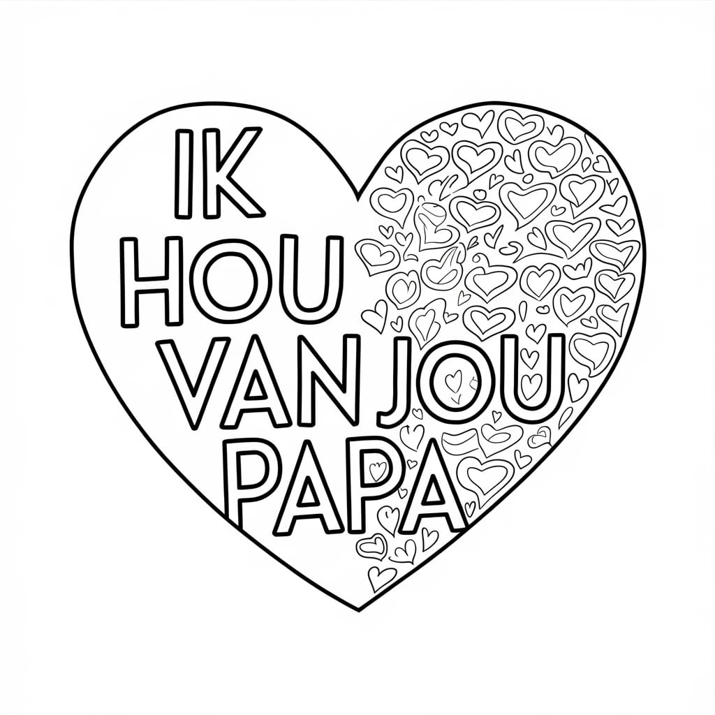 Afdrukbare Ik hou van jou papa