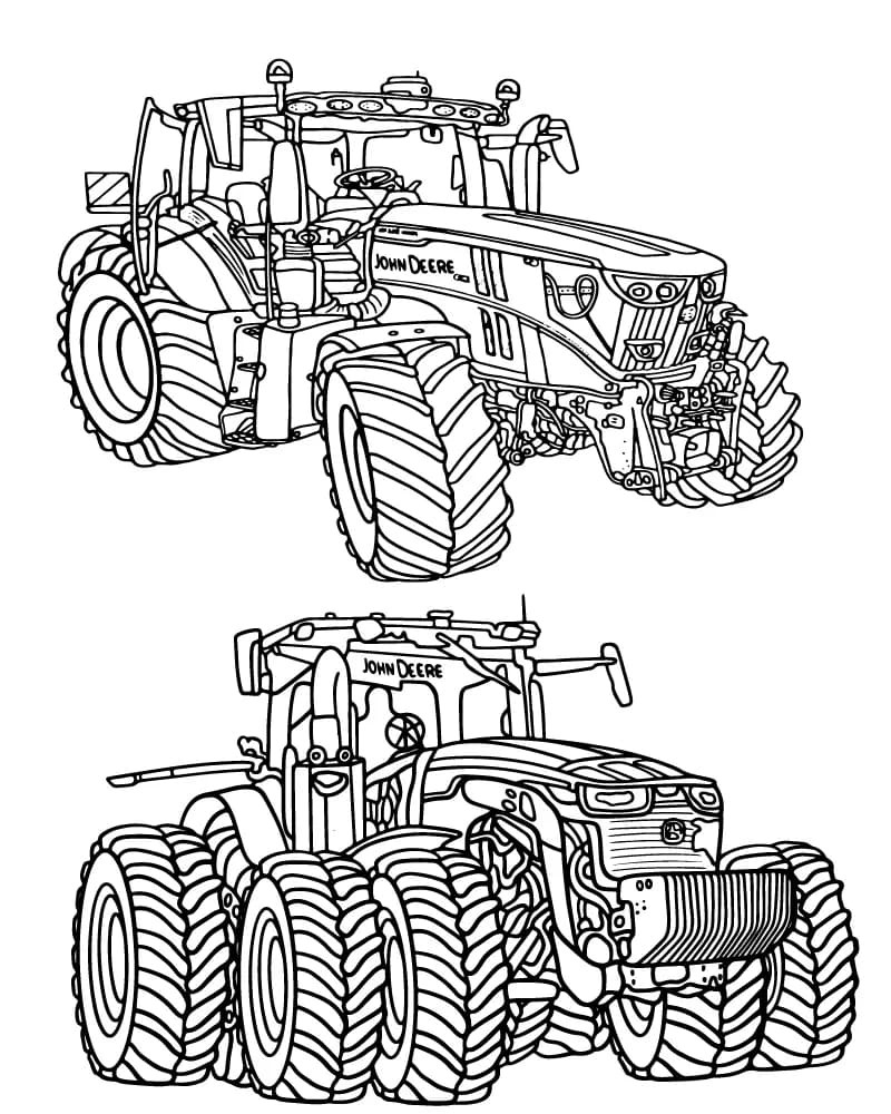 Afdrukbare John Deere tractoren