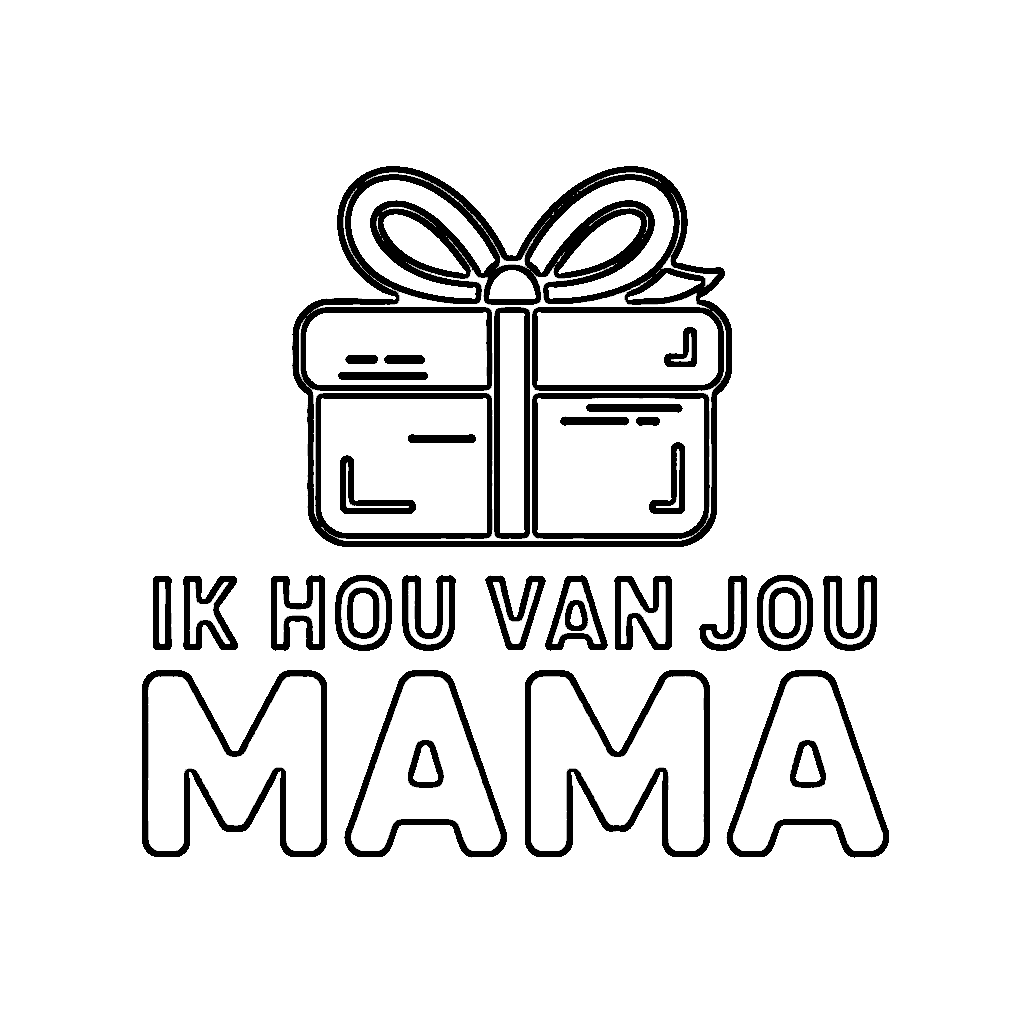 Afdrukken Cadeau Ik hou van jou mama