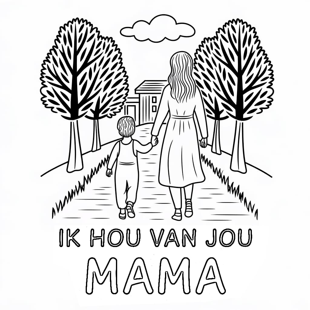 Afdrukken Ik hou van jou mama