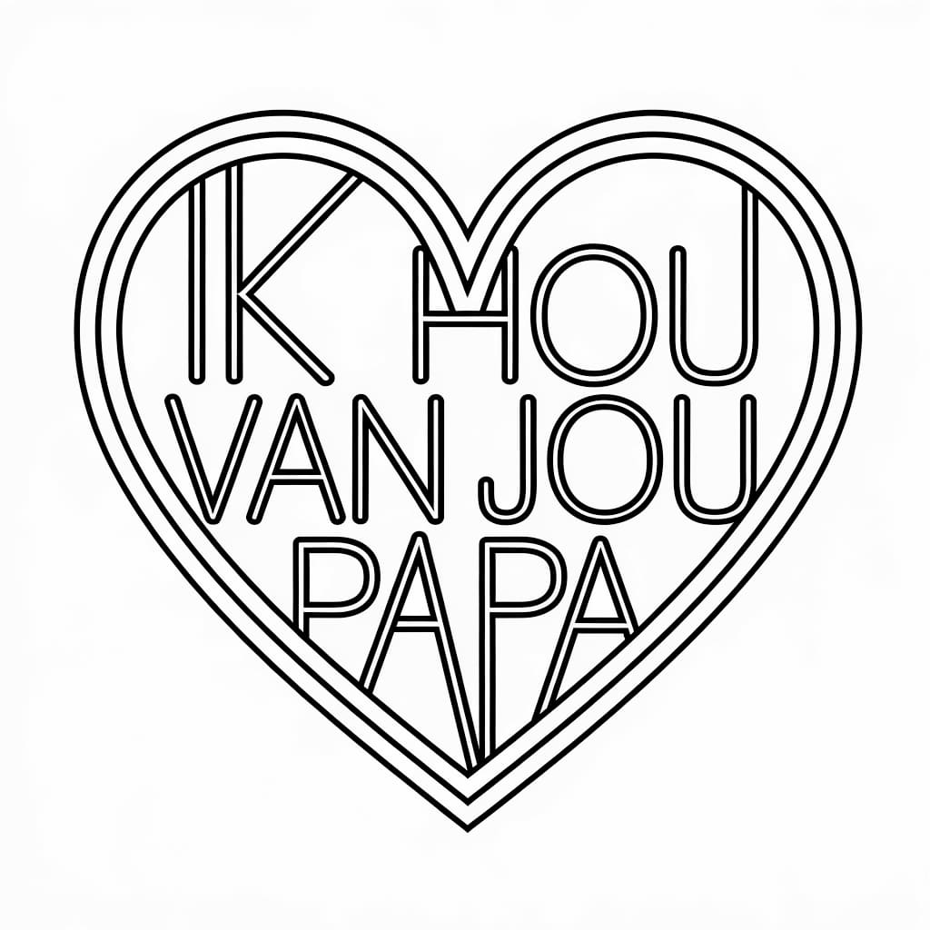 Afdrukken Ik hou van jou papa afbeelding