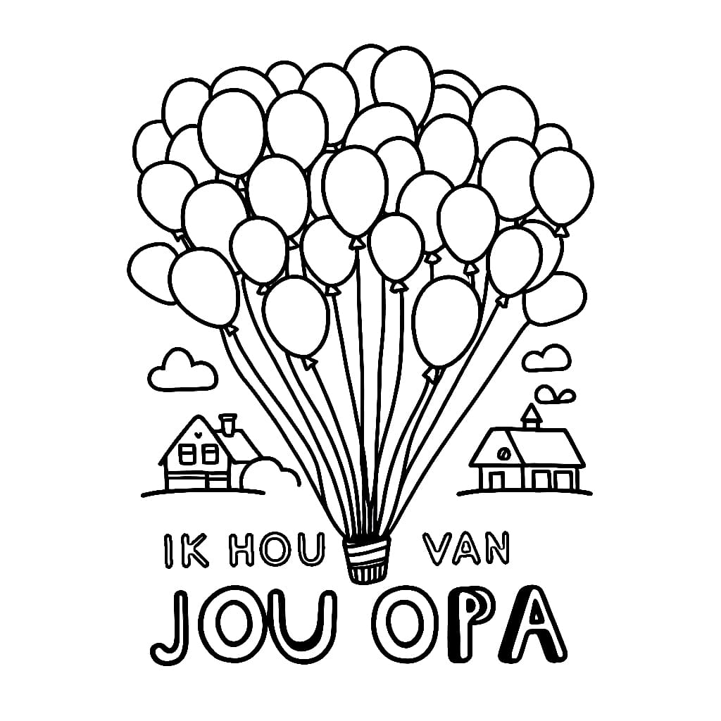 Ballon Ik hou van jou opa