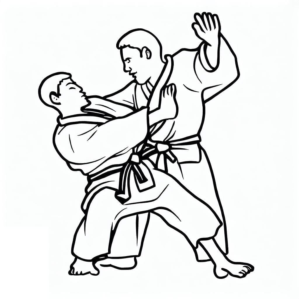 Gestileerde Judo techniek