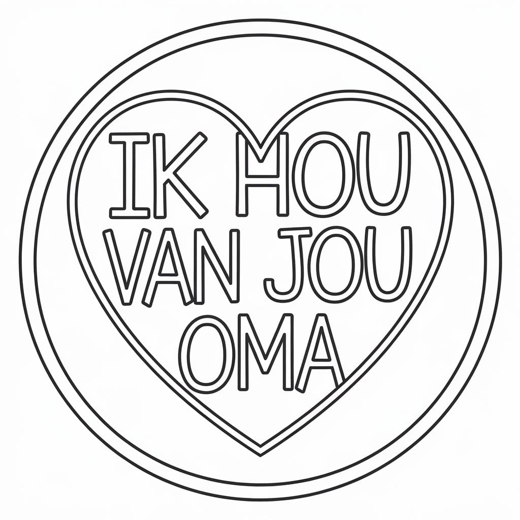 Hart Ik hou van jou oma