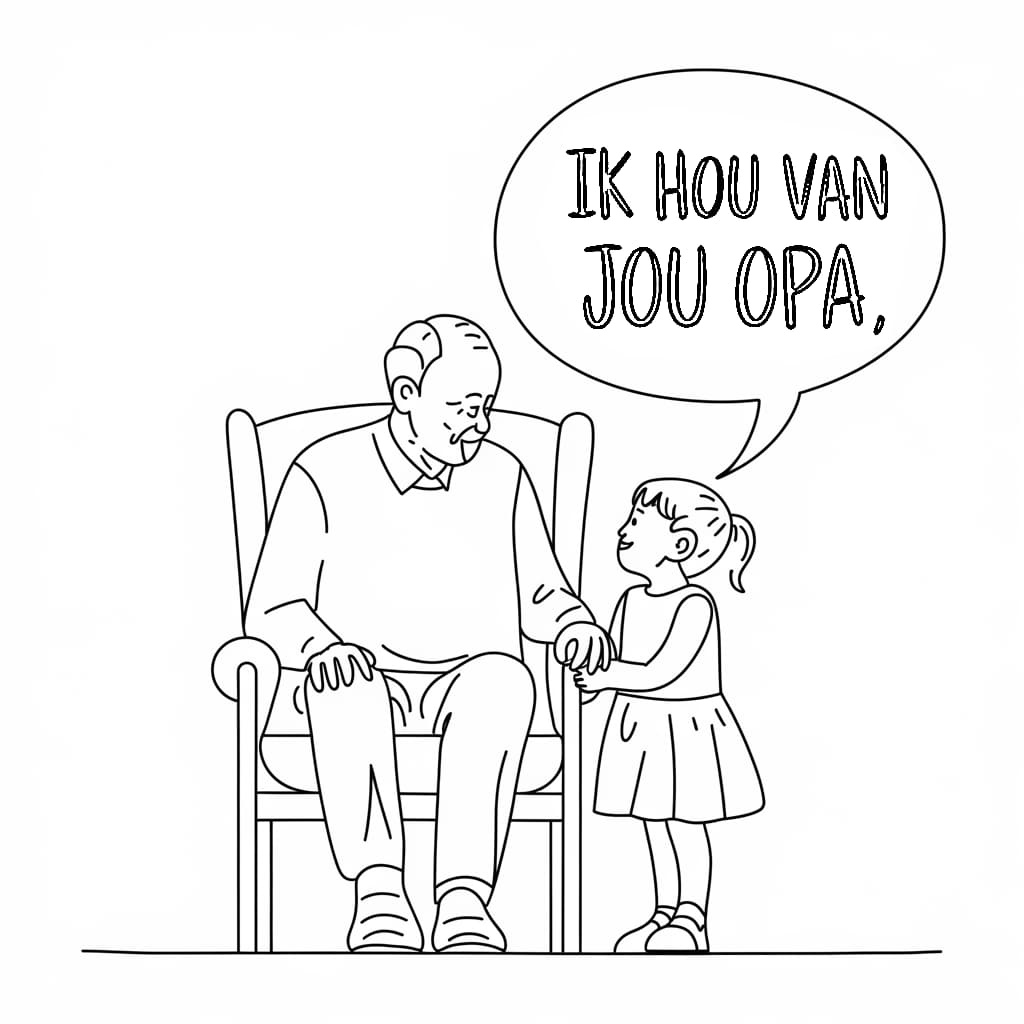 Het meisje hou van jou opa