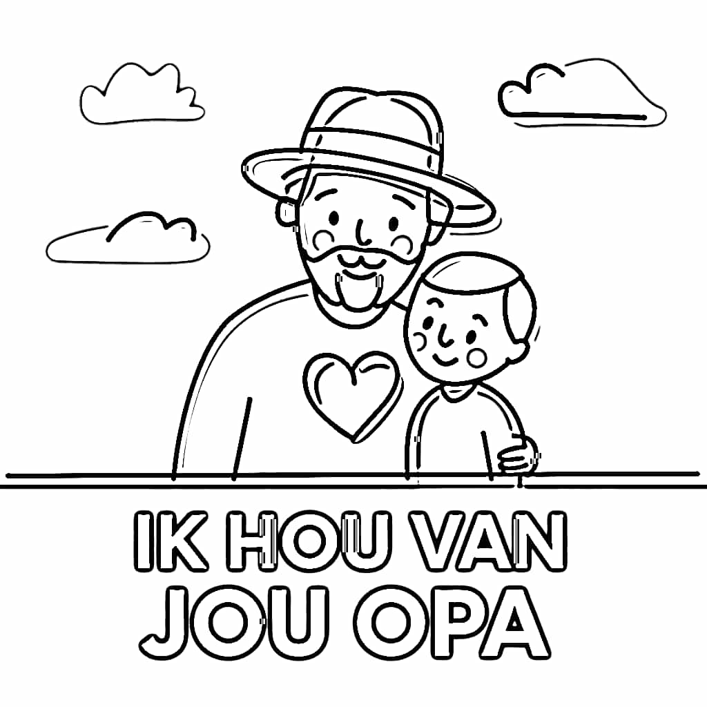 Ik hou van jou opa gratis afdrukken