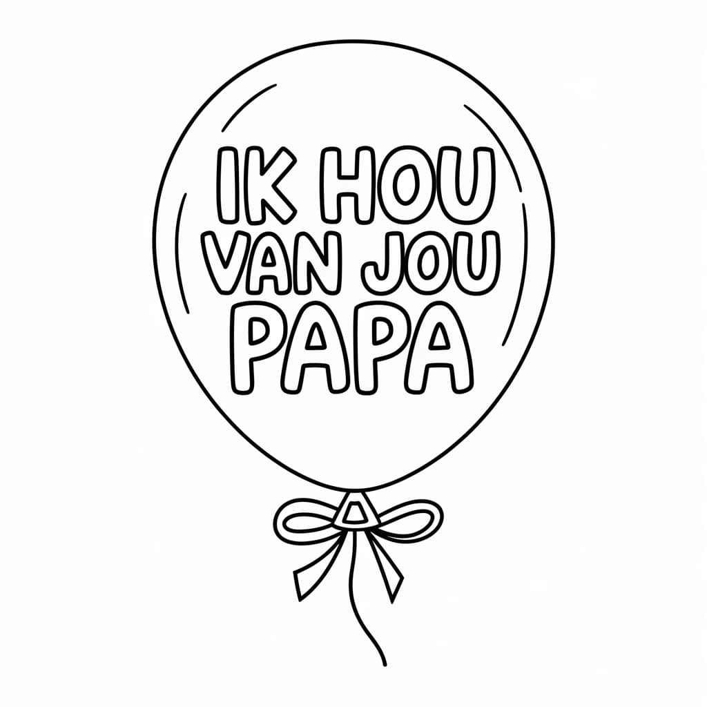 Ik hou van jou papa ballon