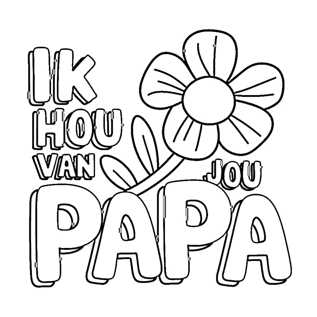 Ik hou van jou papa bloem