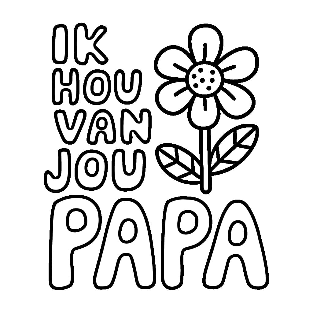 Ik hou van jou papa bloemenafbeelding