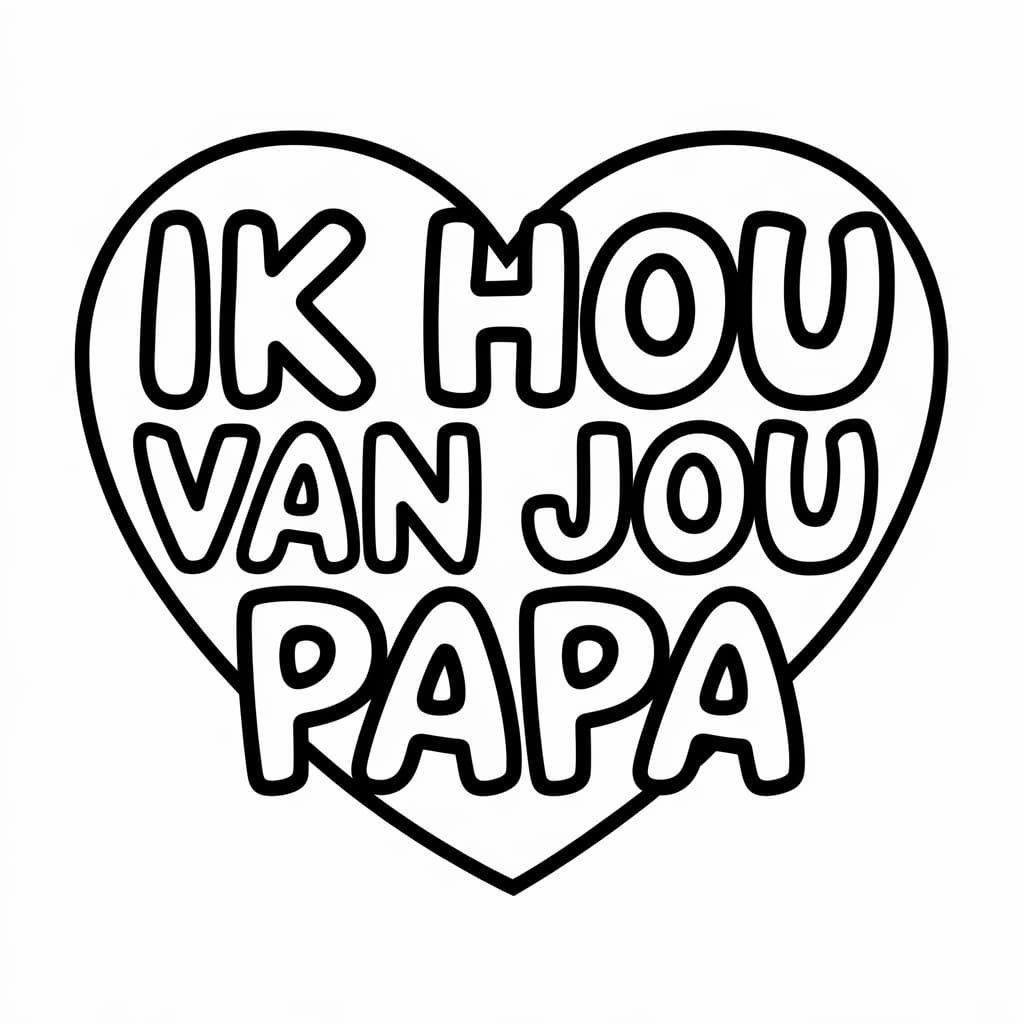 Ik hou van jou papa hart