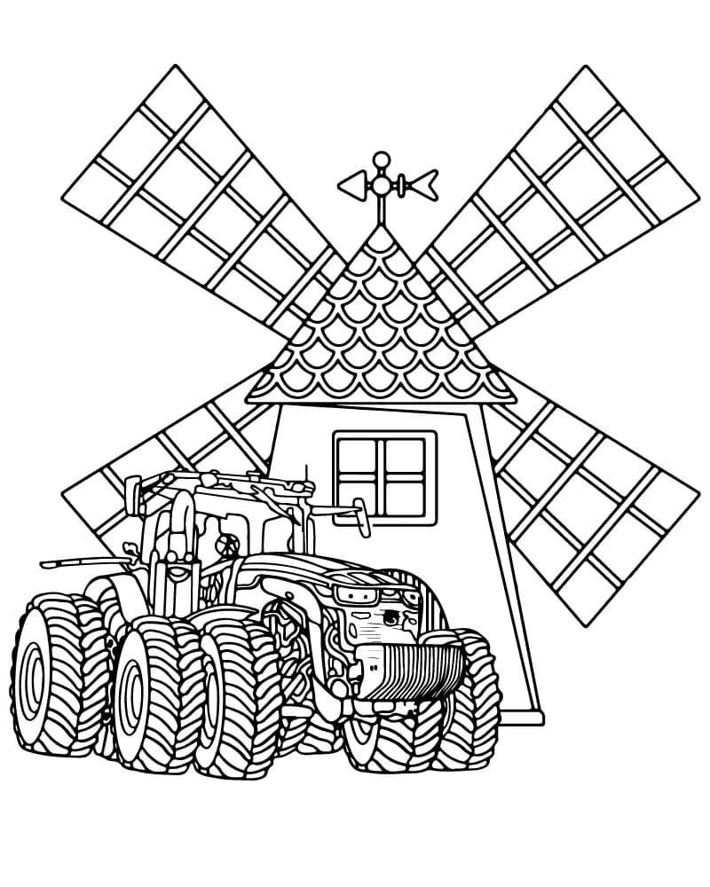 John Deere tractoren met windmolens