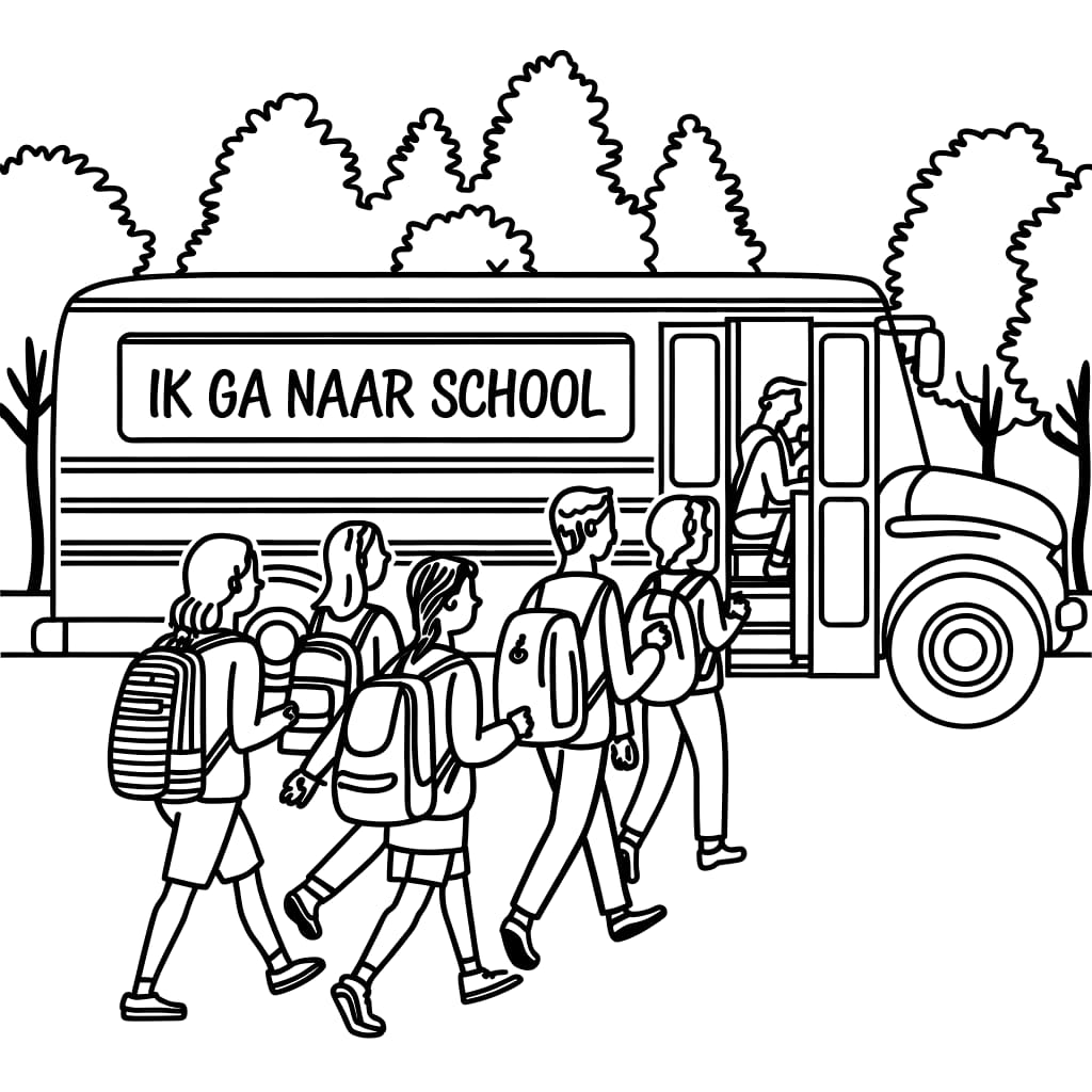 Met de bus naar school