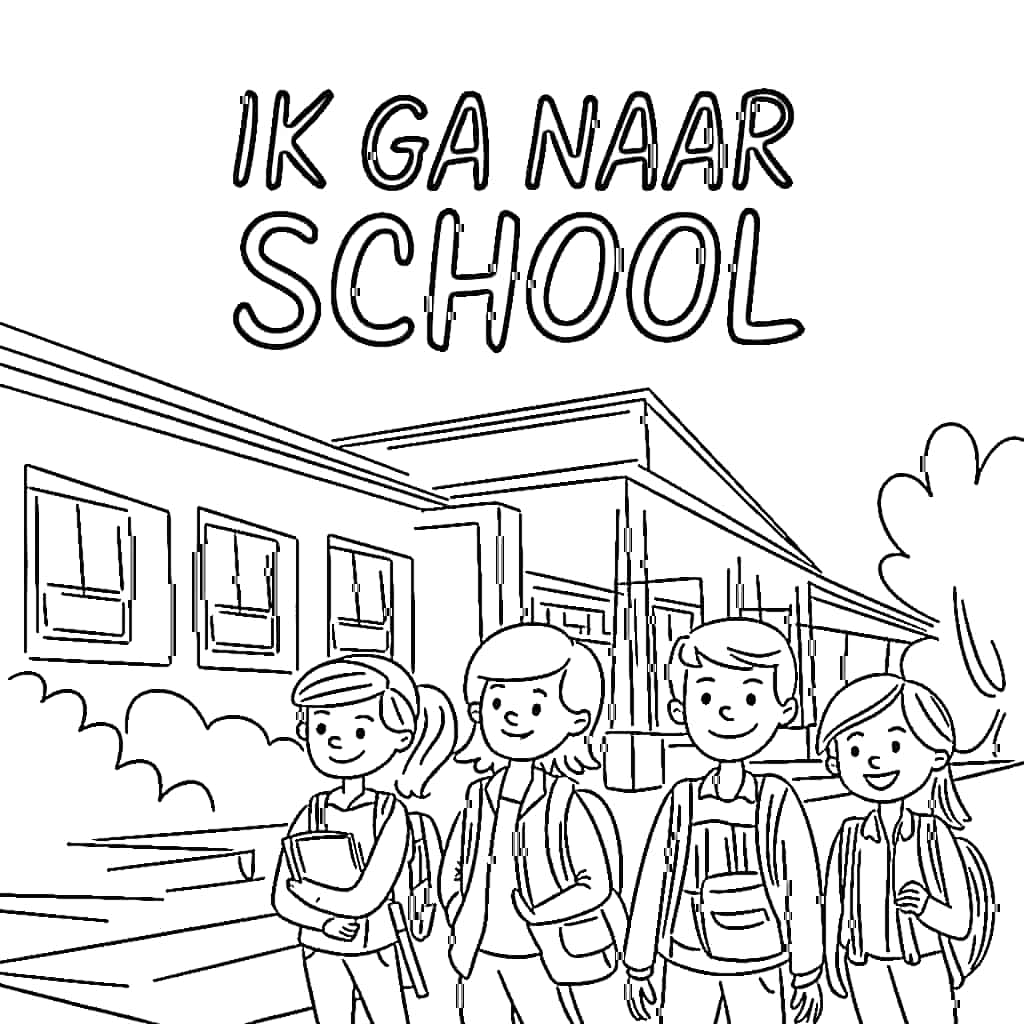 Studenten gaan naar school