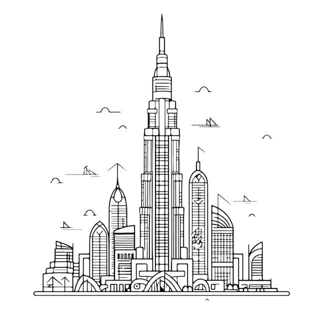 Afbeelding Burj Khalifa afdrukbaar