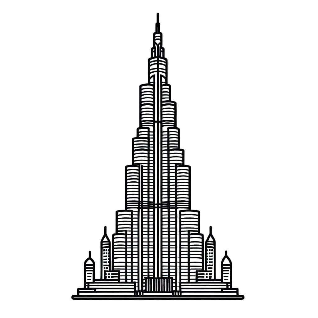 Gratis Burj Khalifa tekenen