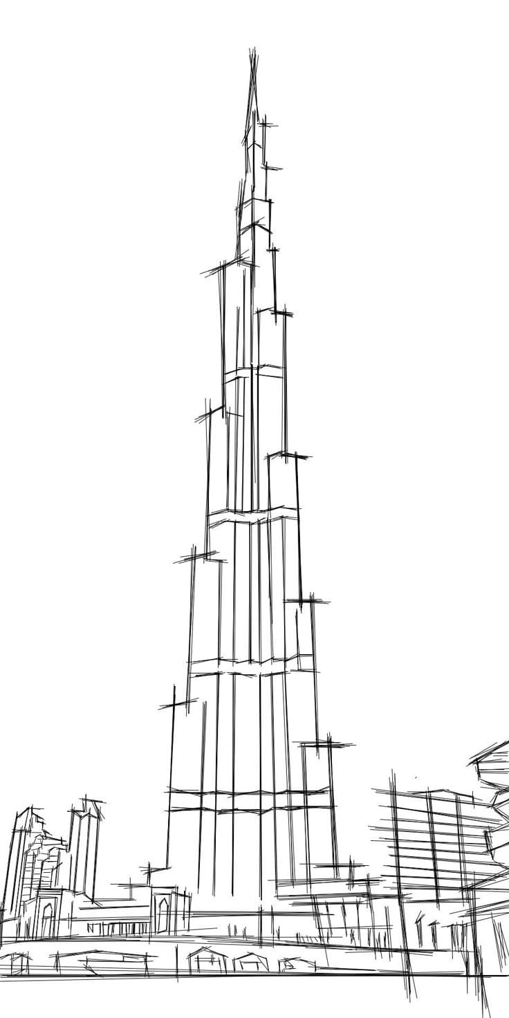 Teken Burj Khalifa 2