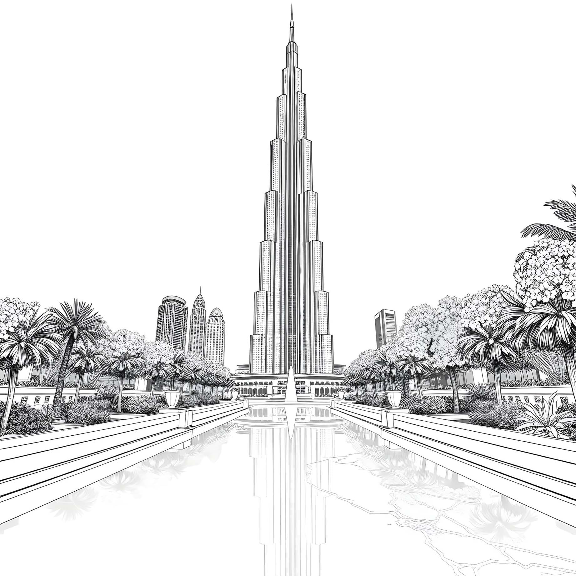 Teken Burj Khalifa gratis