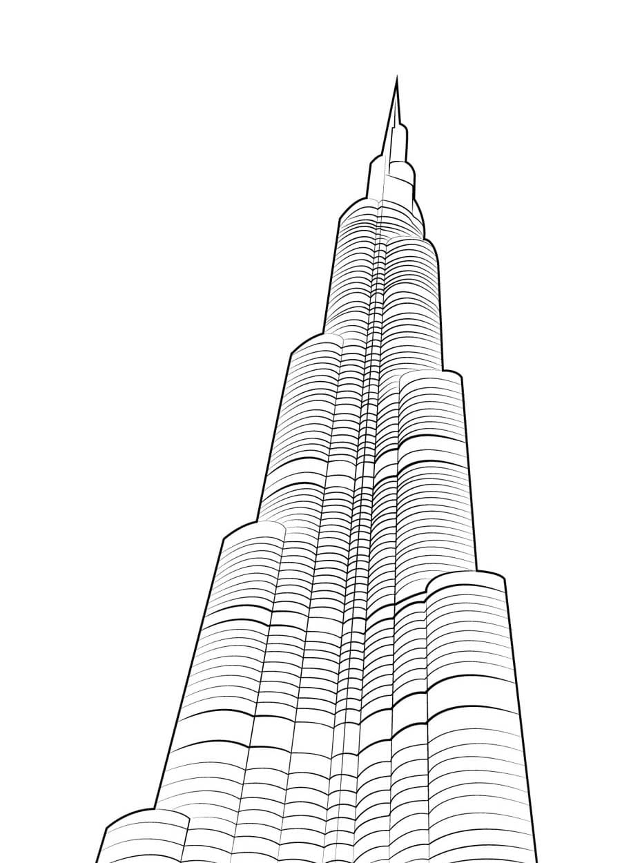Teken Burj Khalifa printbaar