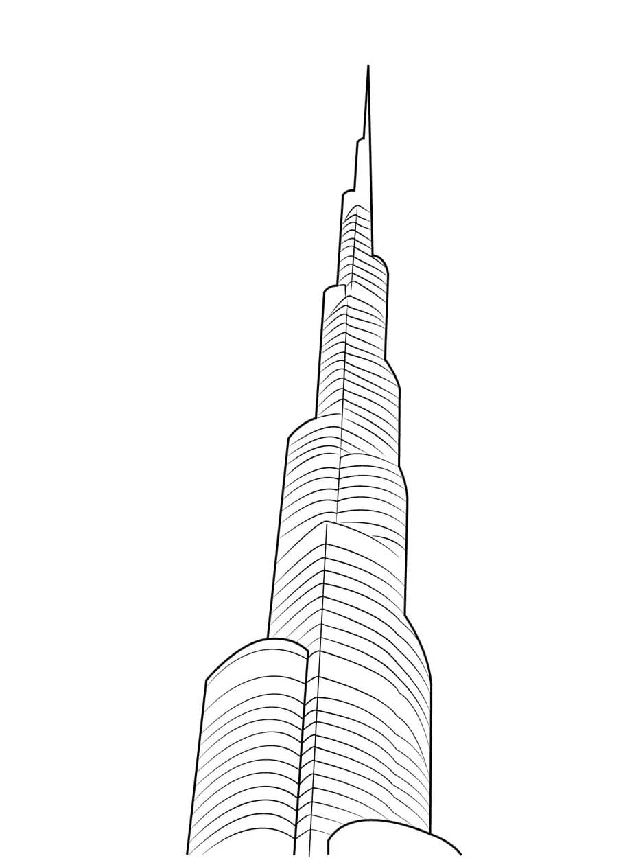 Tekenen Burj Khalifa basisch