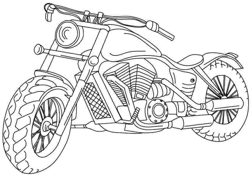 Afbeelding motor Harley afdrukbaar