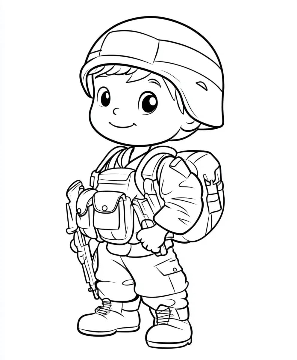 Militair eenvoudig voor kinderen