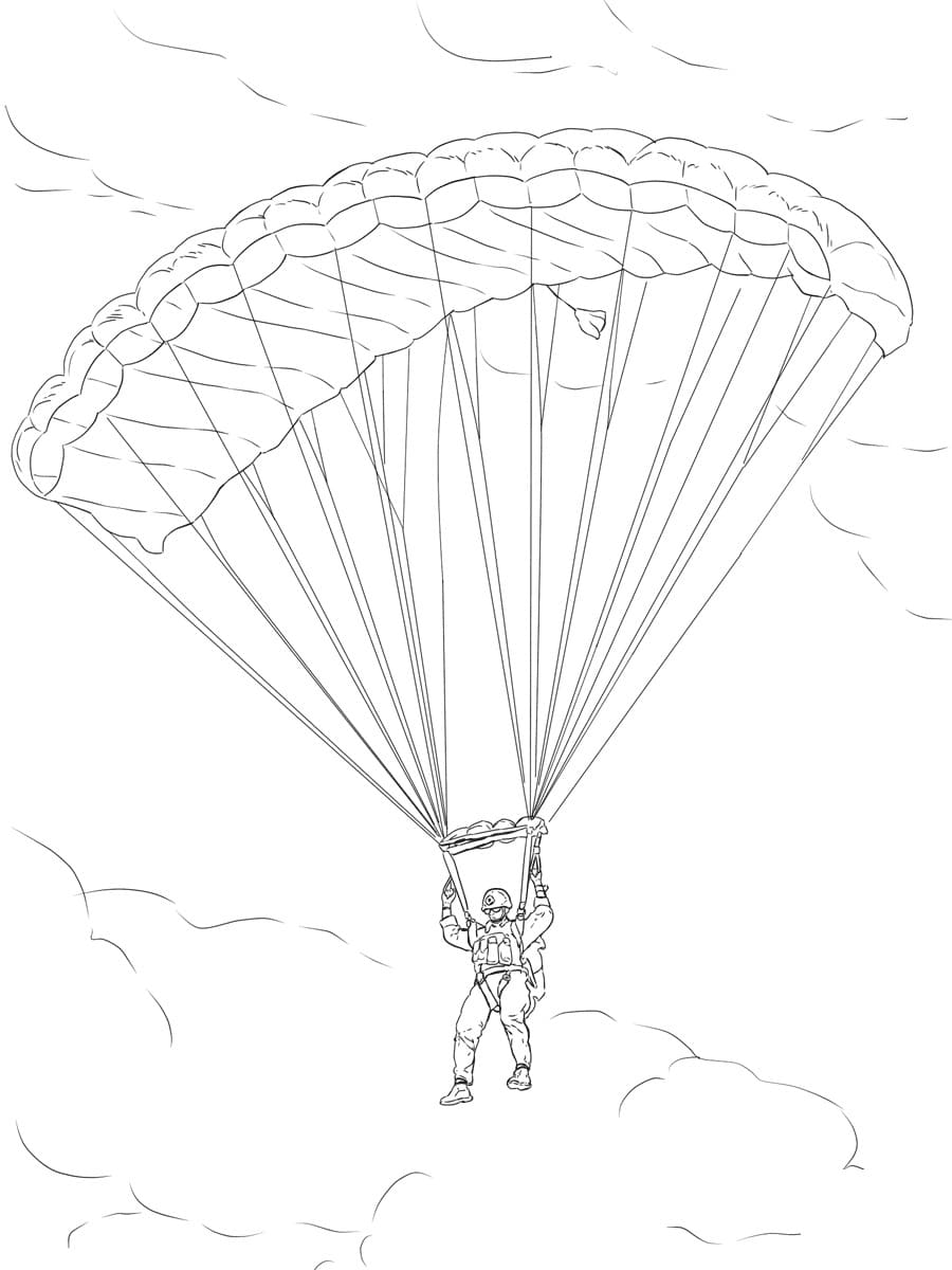 Militair printbaar tekening voor kinderen