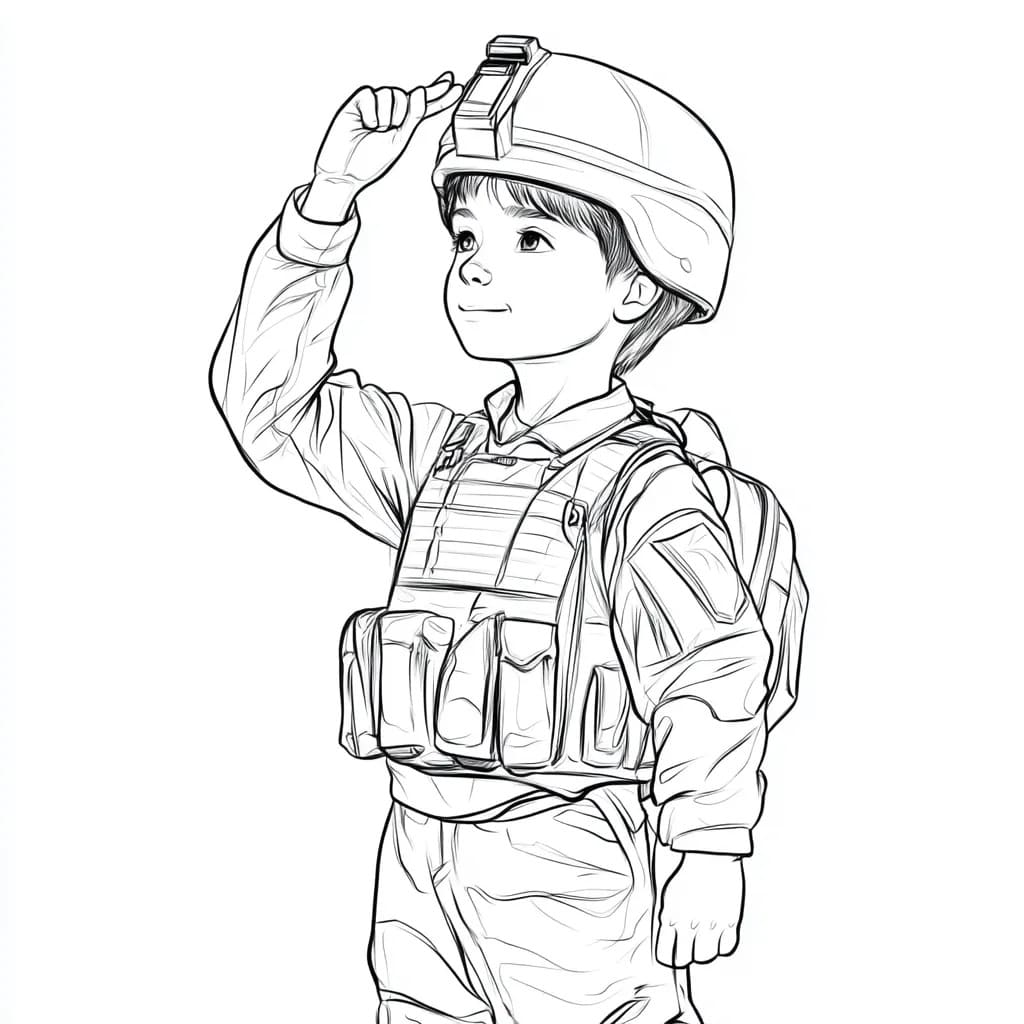 Militair simpel voor kinderen