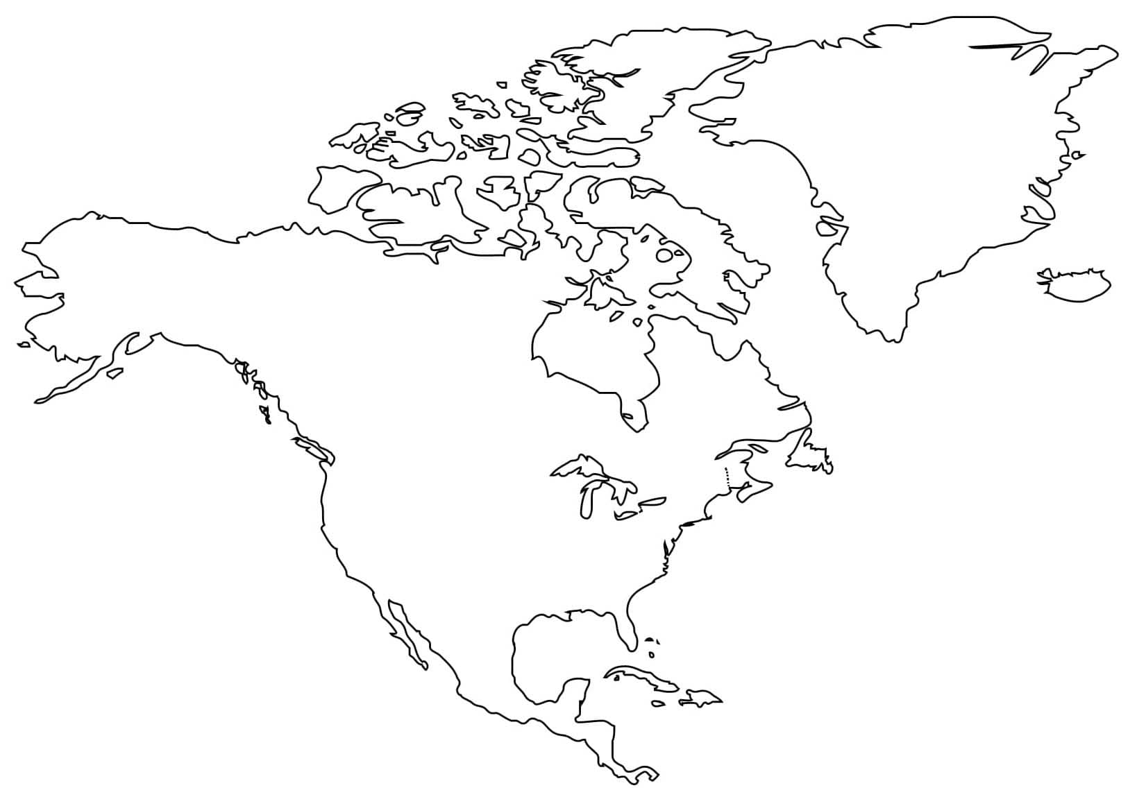Noord Amerika eenvoudig