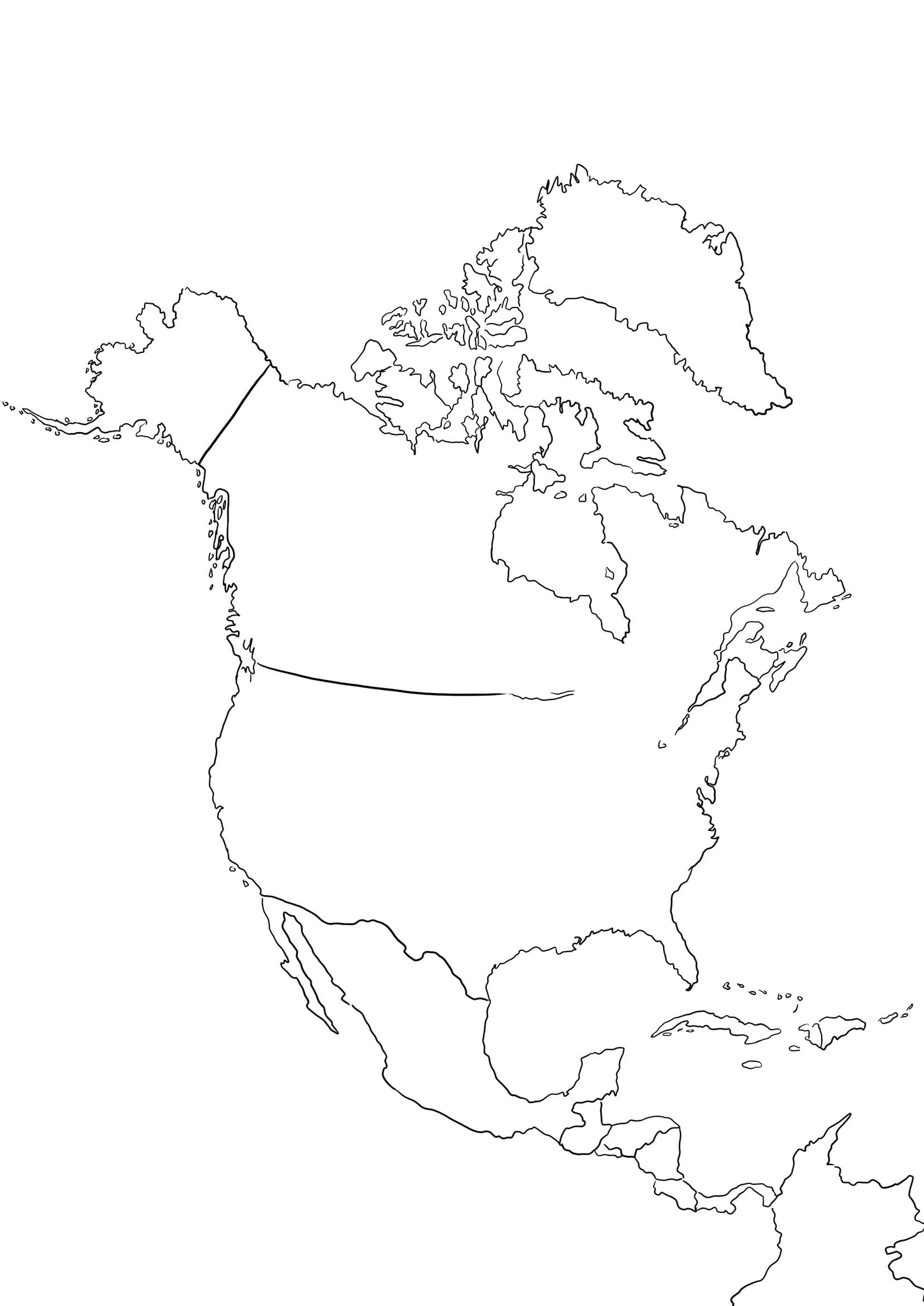 Noord Amerika heel eenvoudig