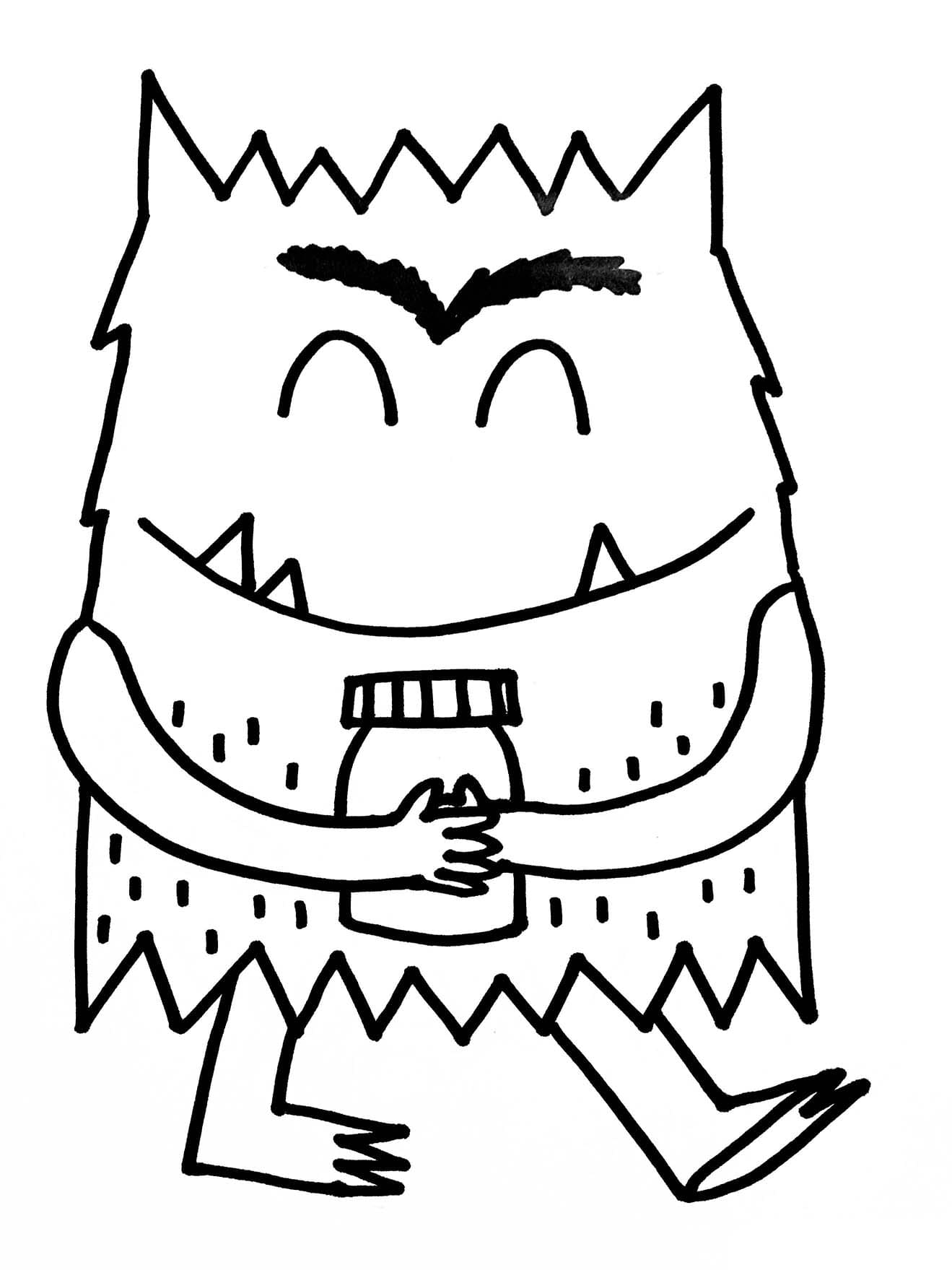 Teken gratis Het Kleurenmonster